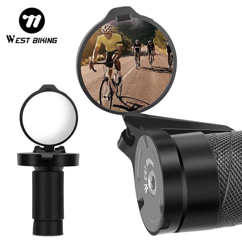 Mirror Handlebar Convex - WEST BIKING 2PC Bar End Bicycle