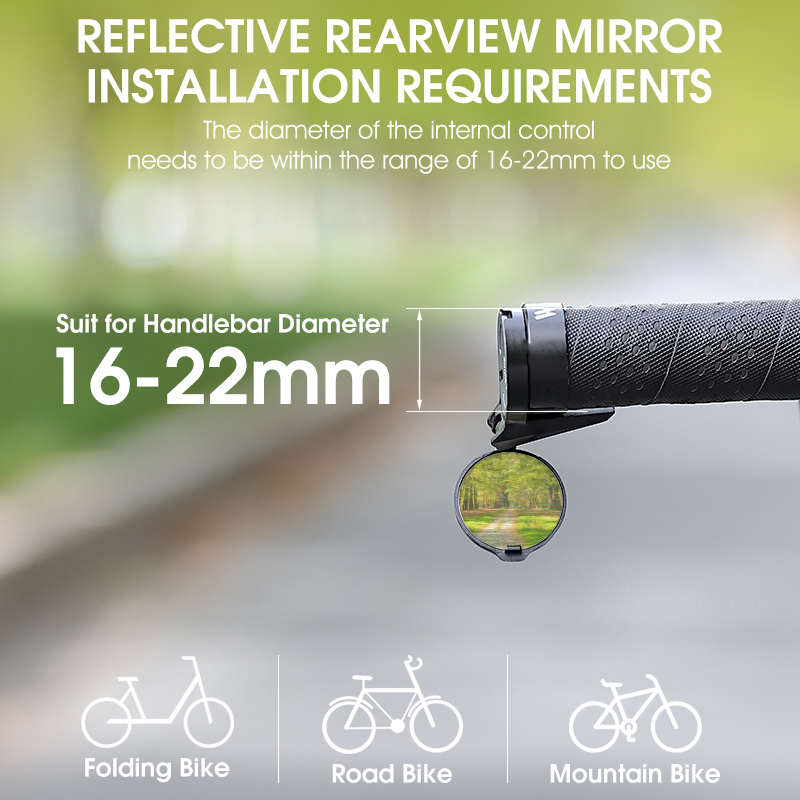 WEST BIKING HD Bike Rearview M - Mirror Handlebar Convex ulasan dan harga