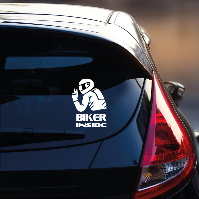 Biker Girl Inside Vinyl Sticke - Cycling Quote ulasan dan harga