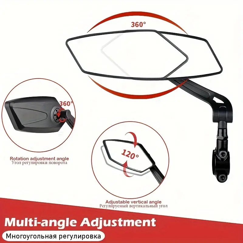 2pcs Motorcycle Handlebar Mirr - Mirror Handlebar Convex ulasan dan harga