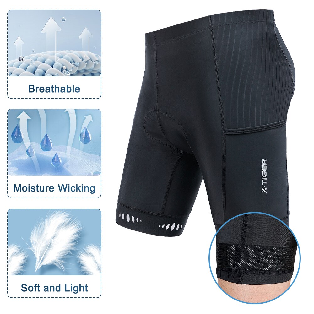 X-TIGER Men Cycling Shorts wit - Cycling Commuter Pants ulasan dan harga
