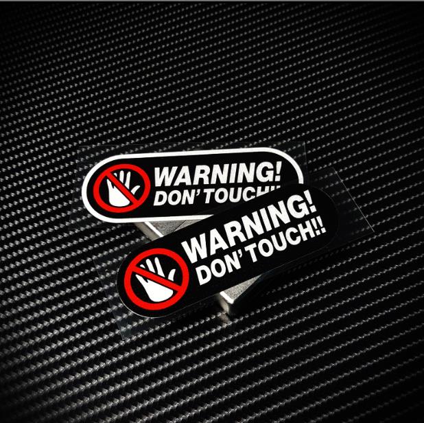 Warning Don't Touch  Sticker R - Cycling Quote ulasan dan harga