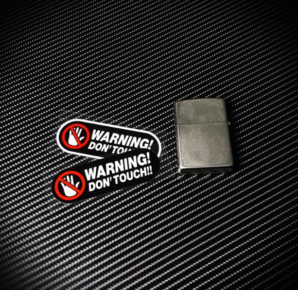 Warning Don't Touch  Sticker R - Cycling Quote ulasan dan harga