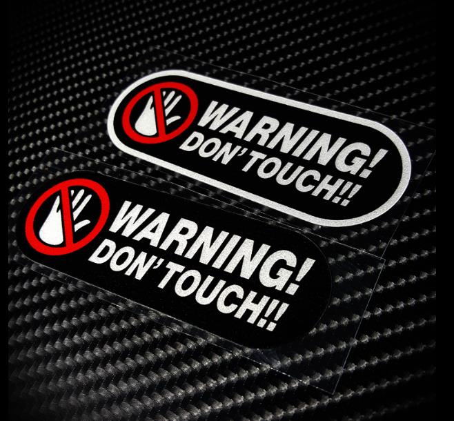 Warning Don't Touch  Sticker R - Cycling Quote ulasan dan harga