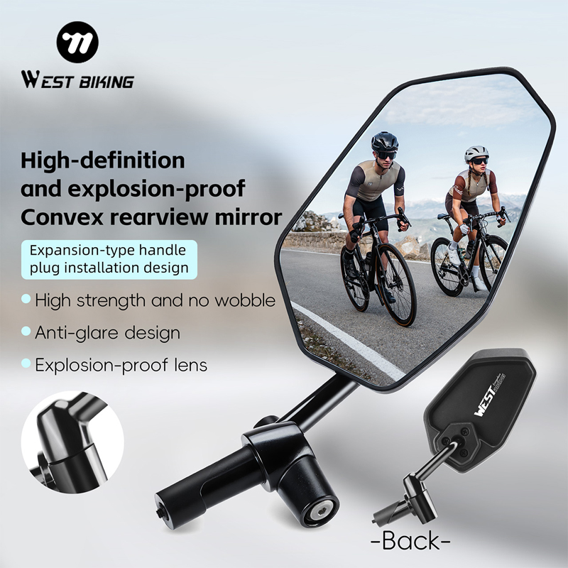 WEST BIKING HD Anti-glare Conv - Mirror Handlebar Convex ulasan dan harga