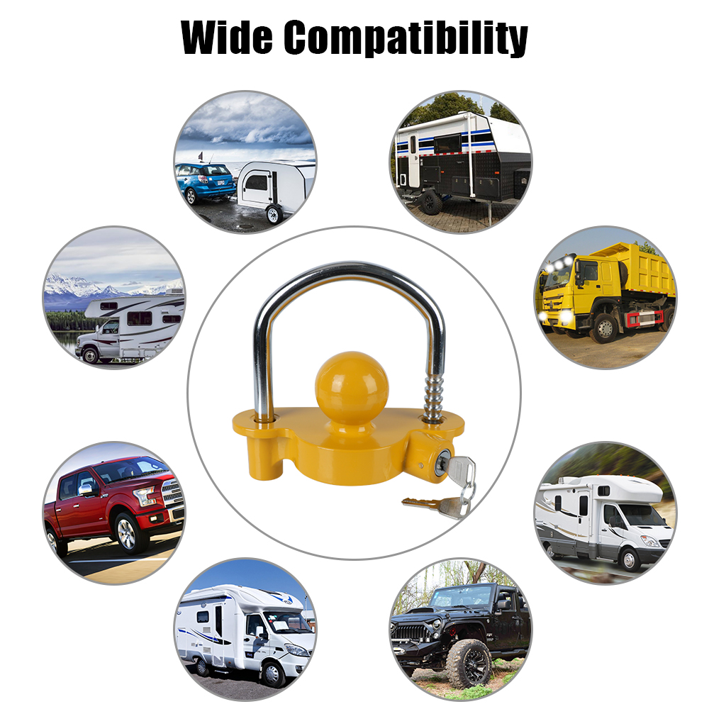 Tow Ball Security Anti-Theft T - U Lock Heavy Duty ulasan dan harga