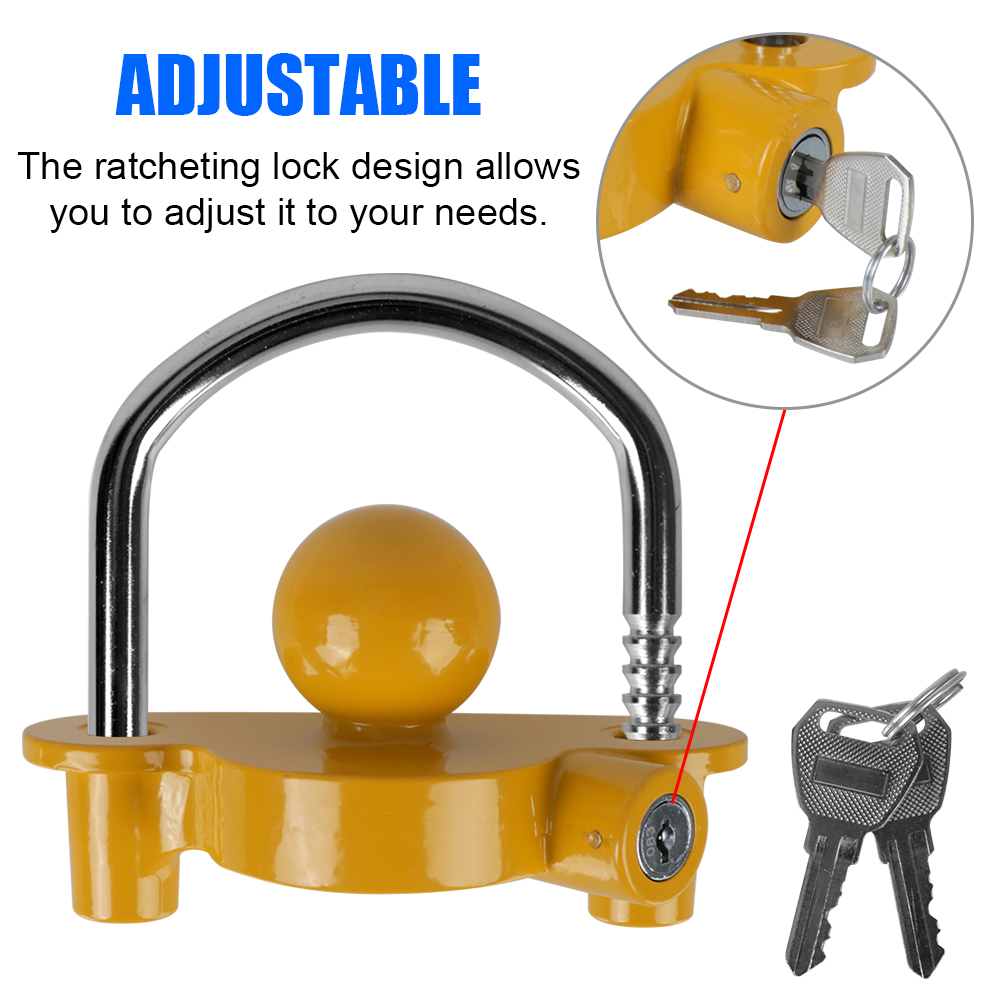 Tow Ball Security Anti-Theft T - U Lock Heavy Duty ulasan dan harga