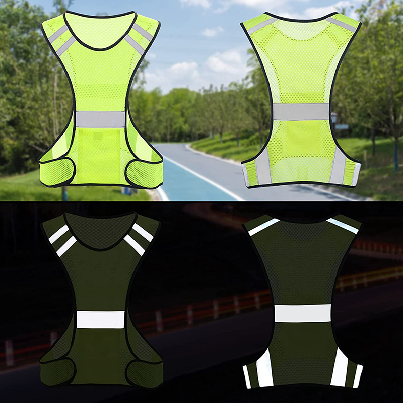Visibility Fluorescent Mesh Re - Reflective Vest Cycling ulasan dan harga