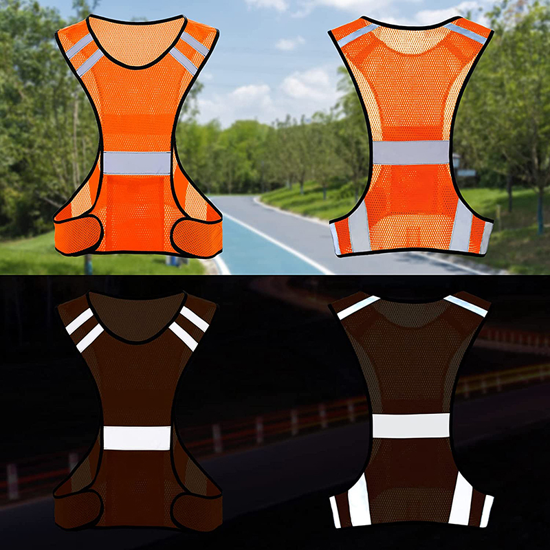 Visibility Fluorescent Mesh Re - Reflective Vest Cycling ulasan dan harga