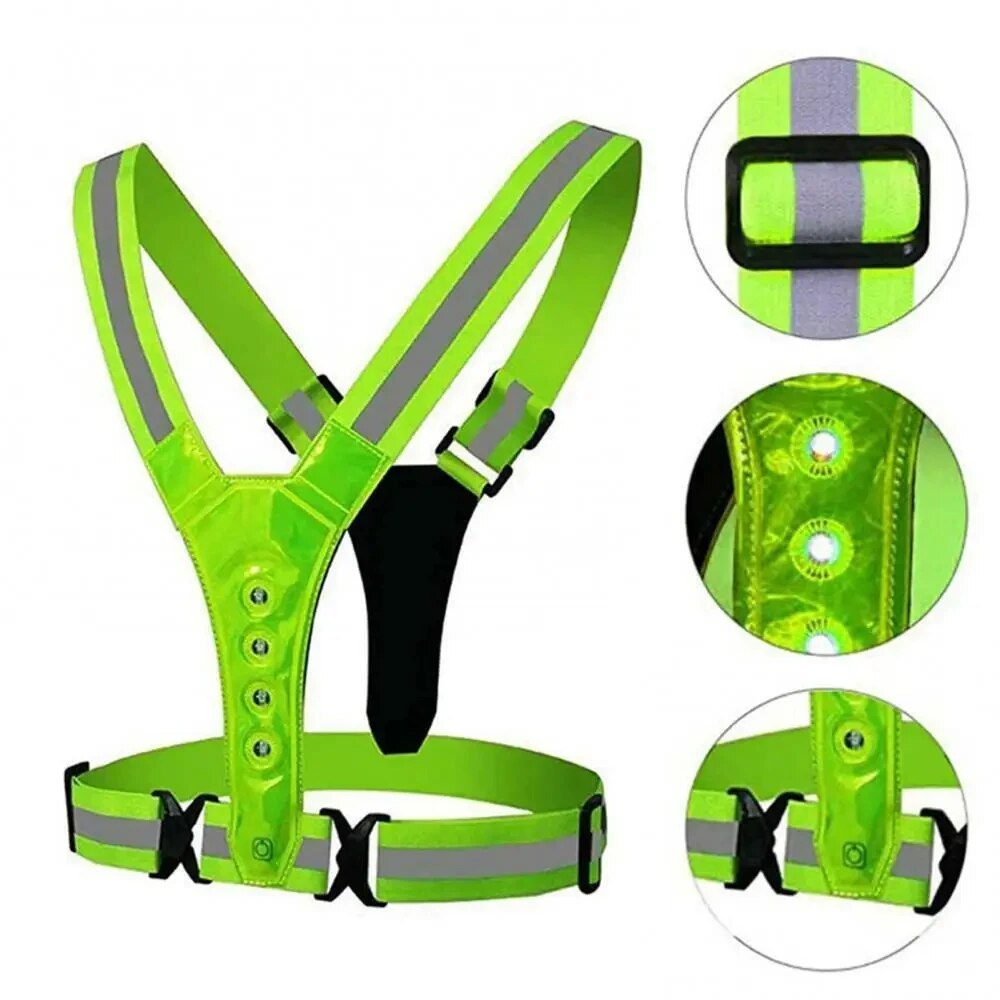 LED Running Vest Reflective Gl - Reflective Vest Cycling ulasan dan harga