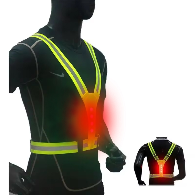 LED Running Vest Reflective Gl - Reflective Vest Cycling ulasan dan harga