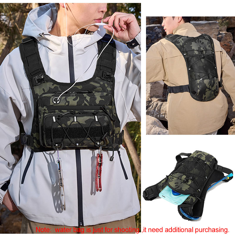 Tactical Bag Front Chest Rig V - Reflective Vest Cycling ulasan dan harga